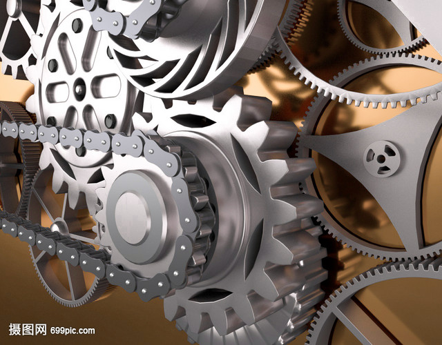 3D機械齒輪場景 精密咬合的工業美學